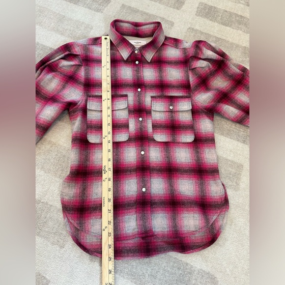 Isabel Marant Etoile Reosi Plaid Button-Down Top (Size 34/2) - Picture 9 of 11